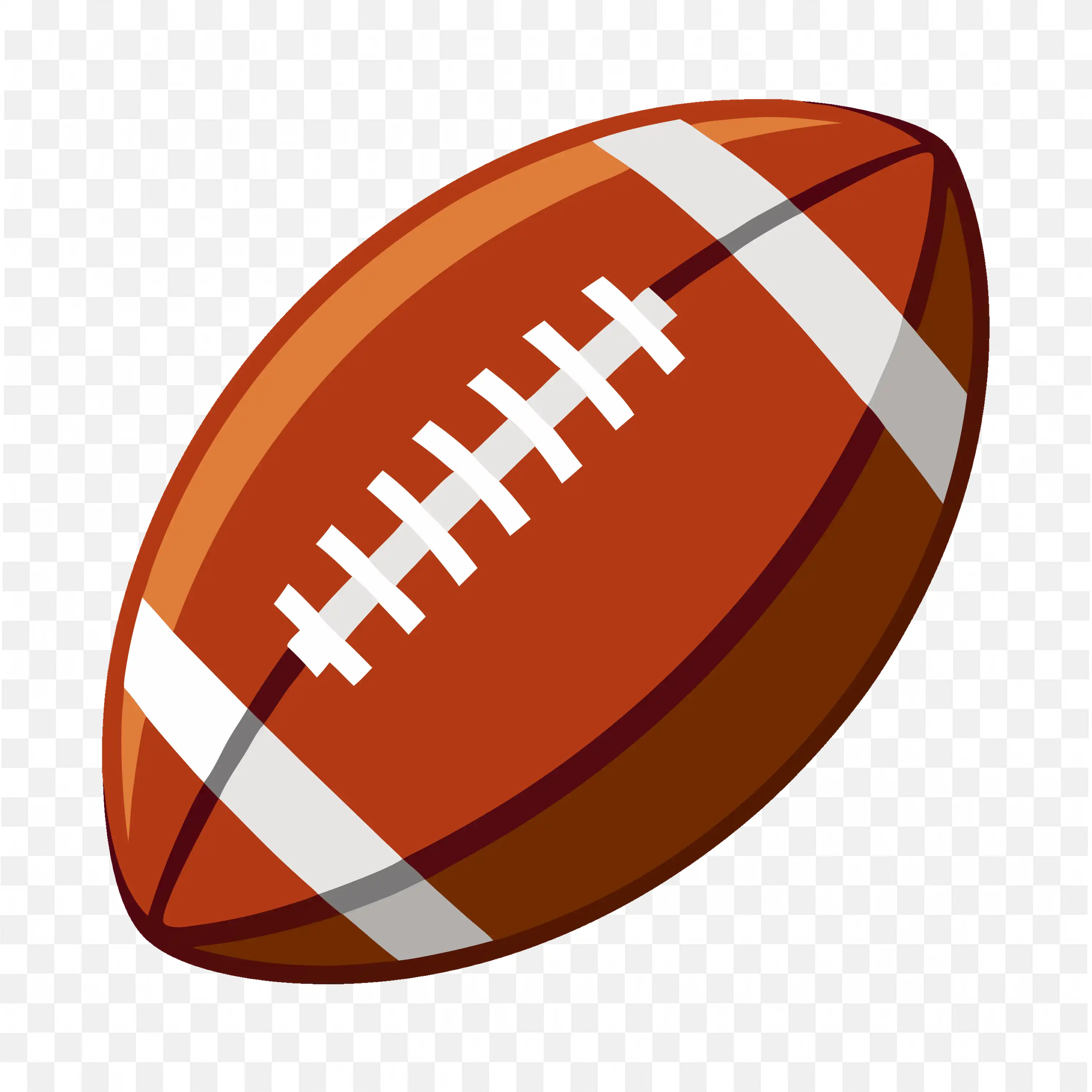 American Football with White Laces And Brown Leather Body