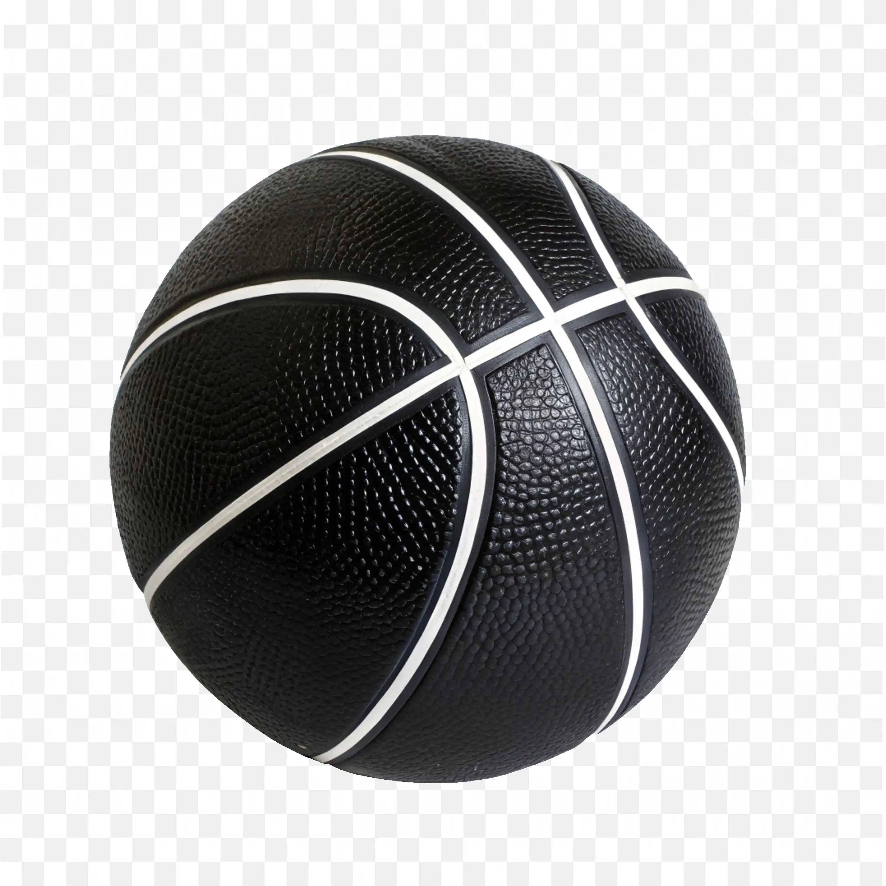 Black And White Basketball with Clean Background Free PNG
