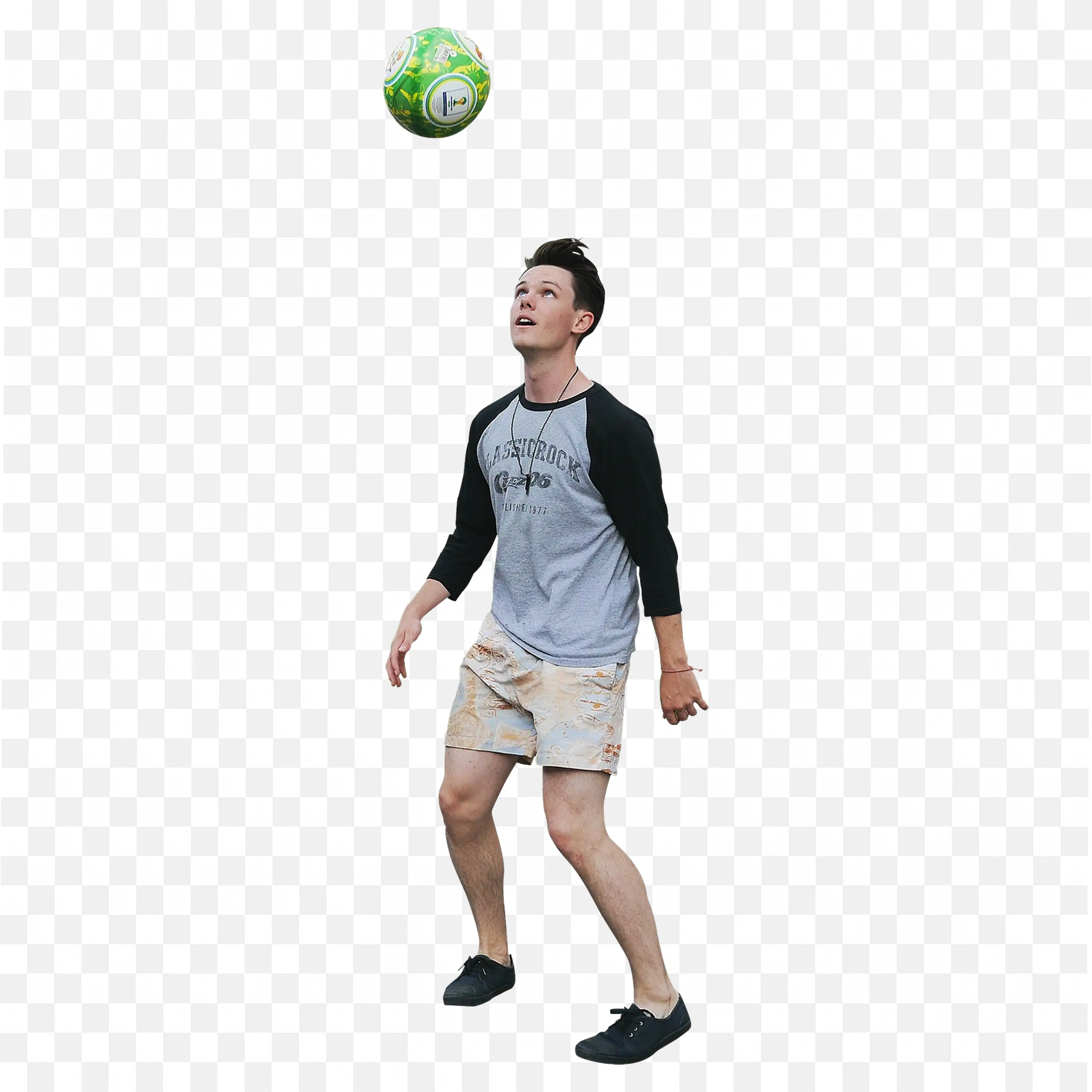 Boy Playing with a Ball And Wearing Short Dress Free PNG