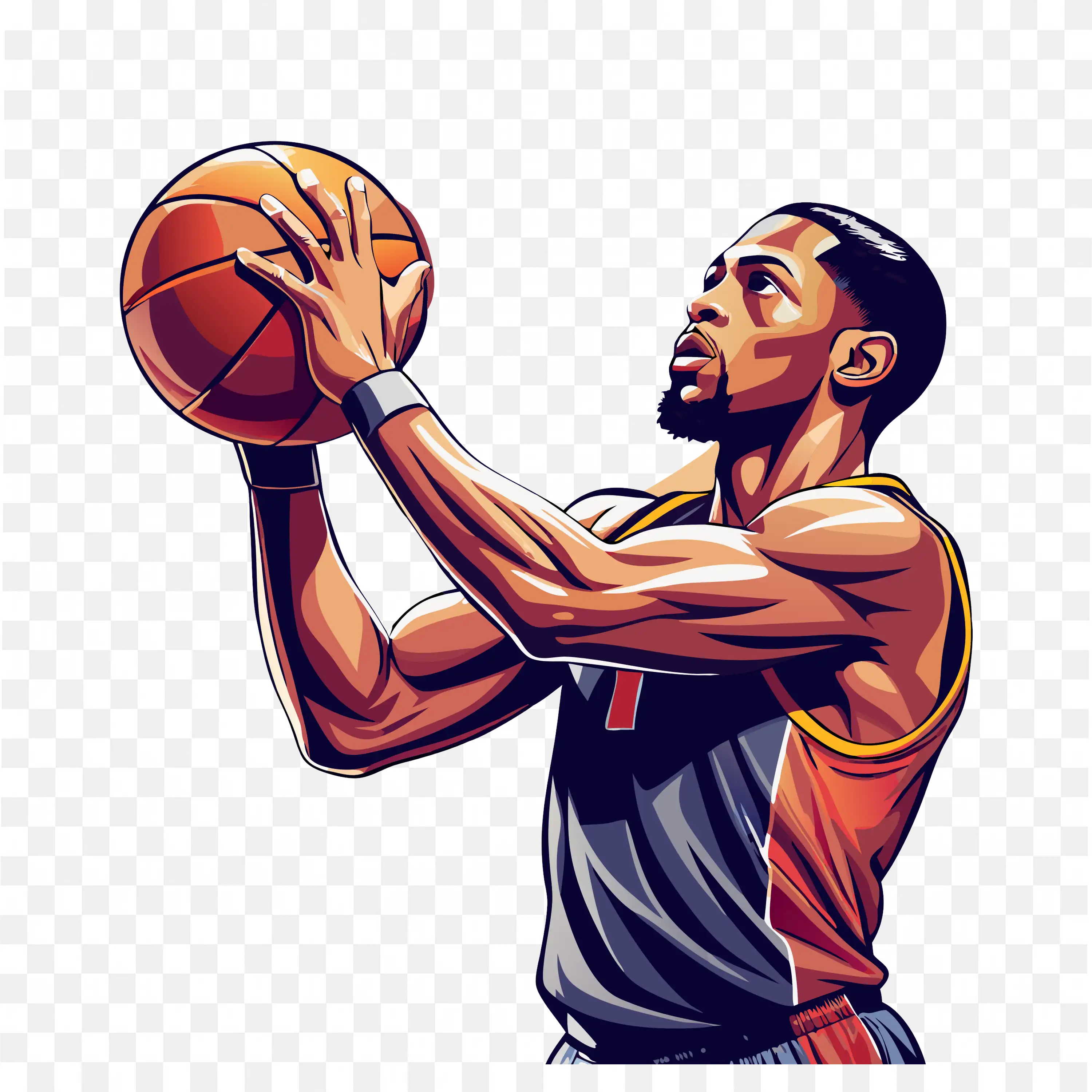Carmelo Anthony Animated Art Aiming For a Perfect Shot PNG