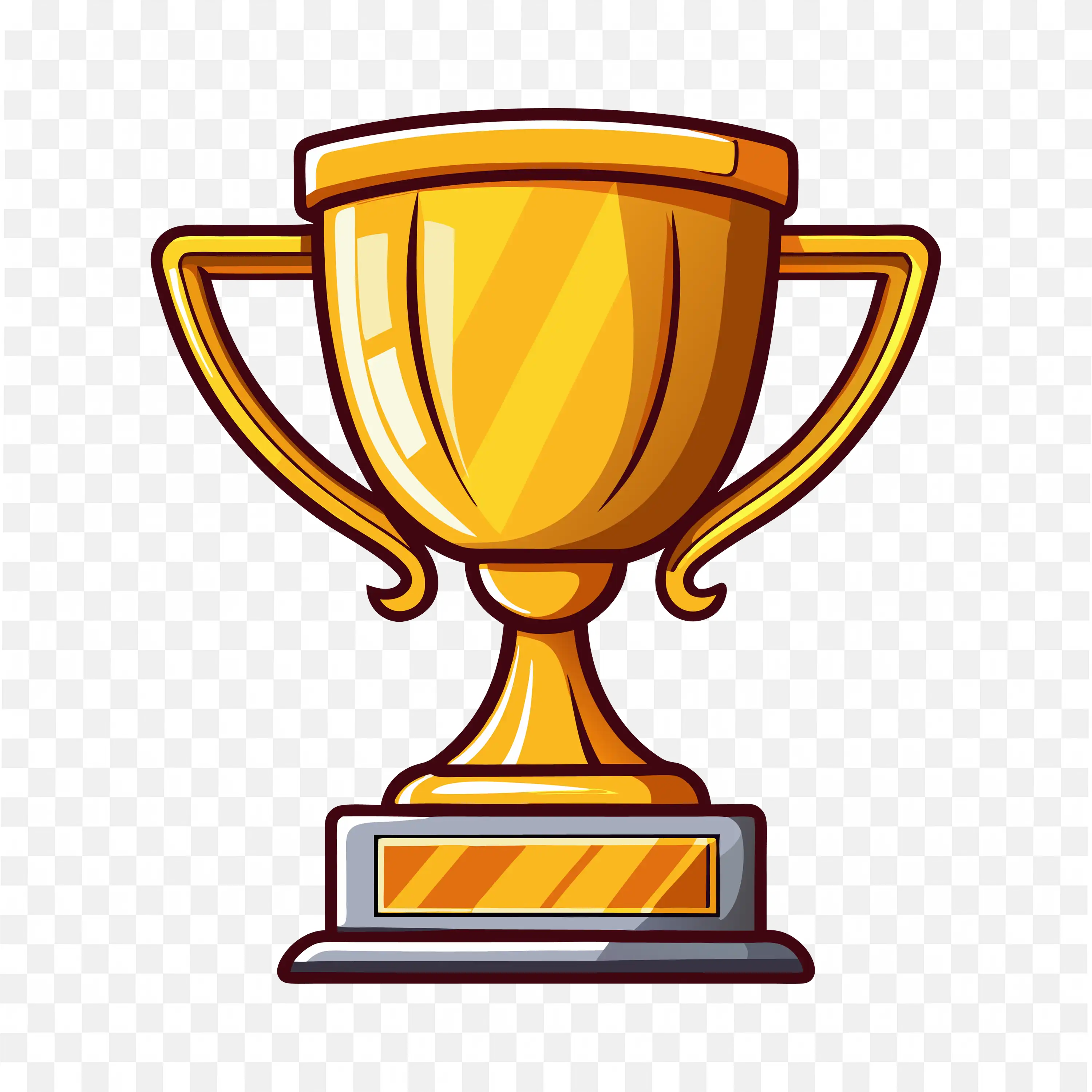Cartoon Style Gold Trophy Cup Hd Download Free PNG Image