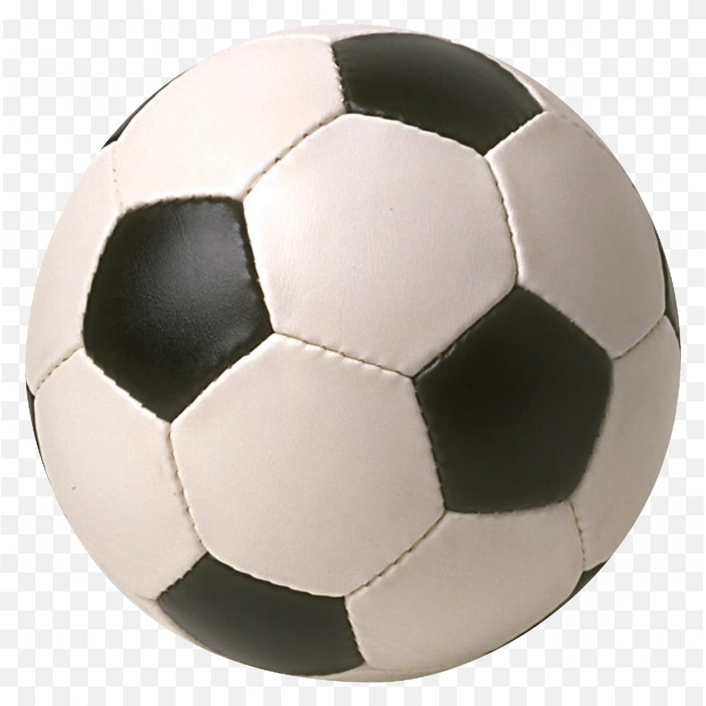 Classic Black And White Soccer Ball with Soft Leather Finish