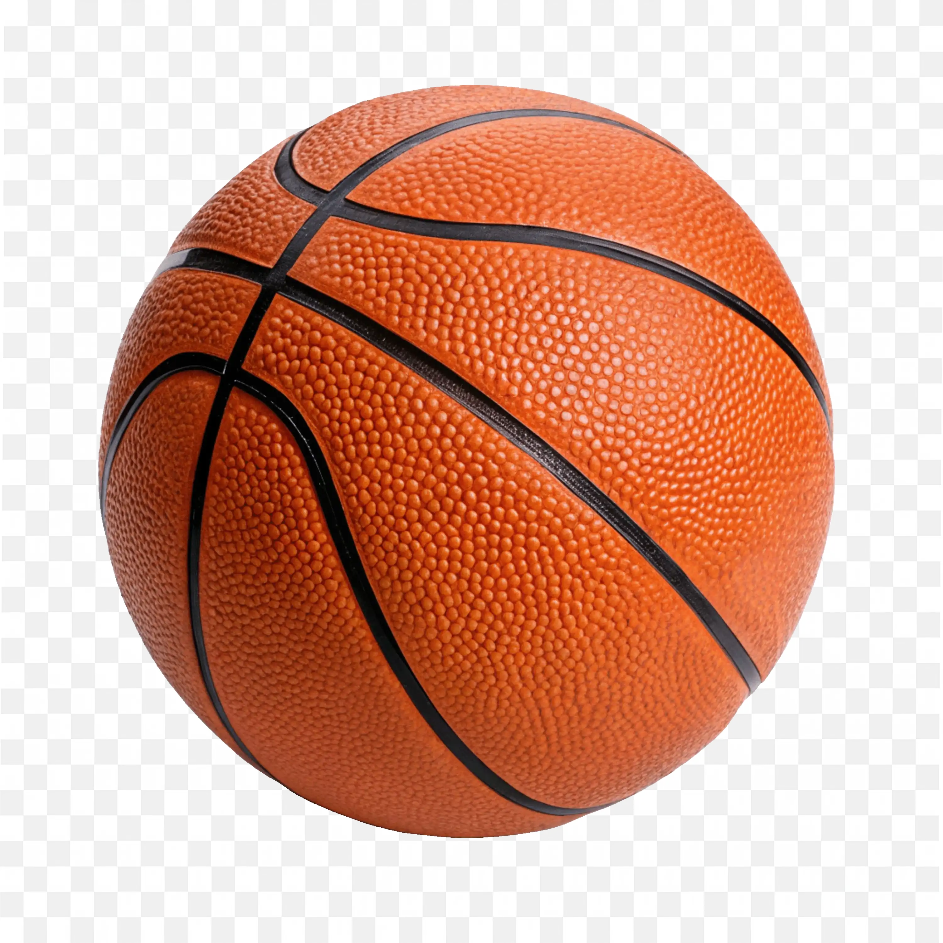 Classic Orange Basketball Ball on Dark Surface Free PNG