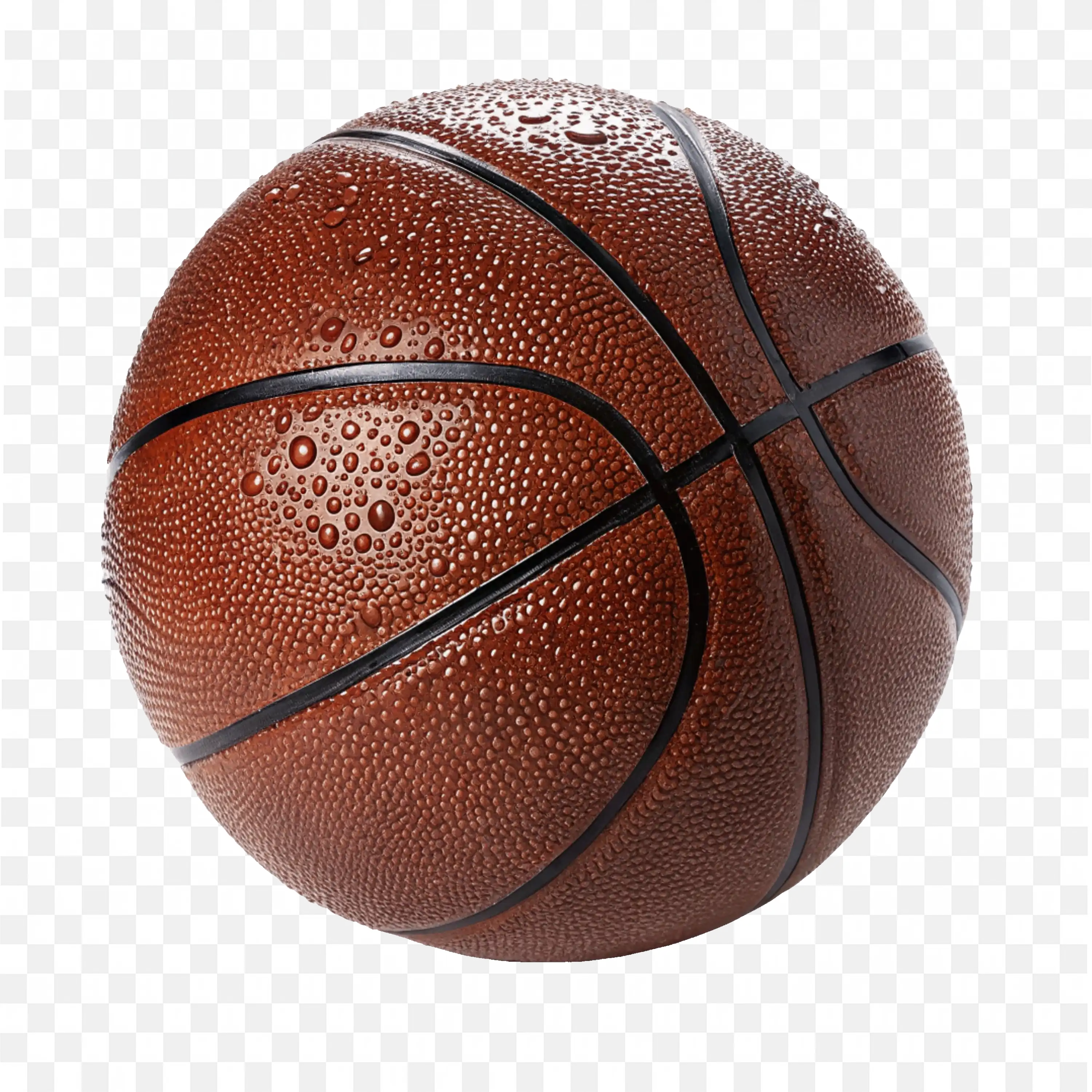 Close Up of Basketball Covered with Water Droplets PNG Image
