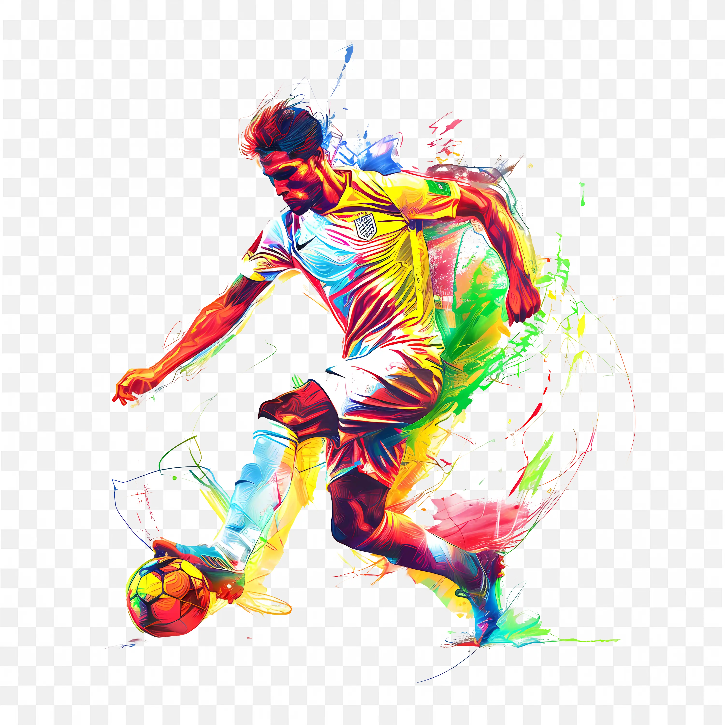 Cristiano Ronaldo Abstract Artistic Illustration Free PNG