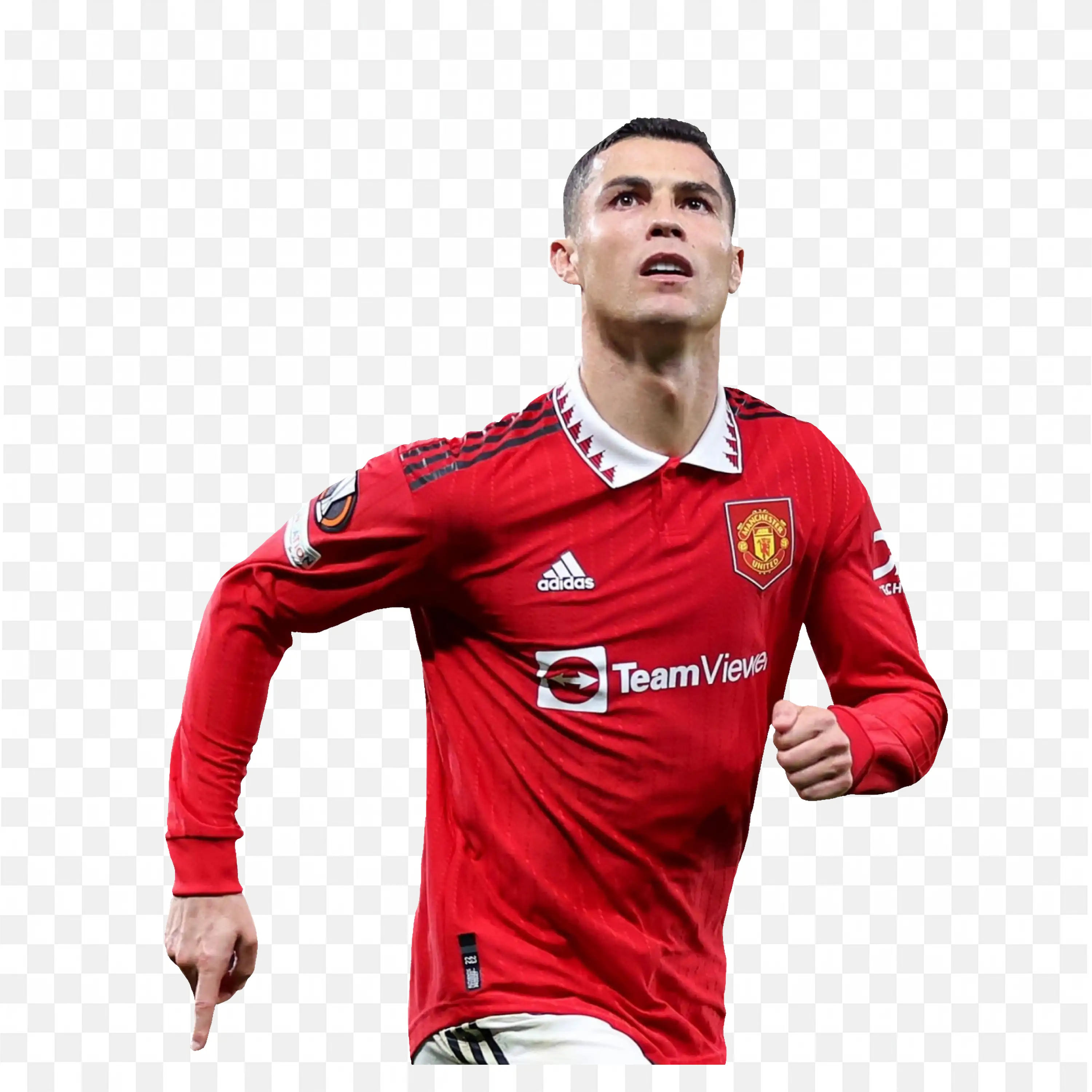 Cristiano Ronaldo Running Forward And Looking Up Free PNG