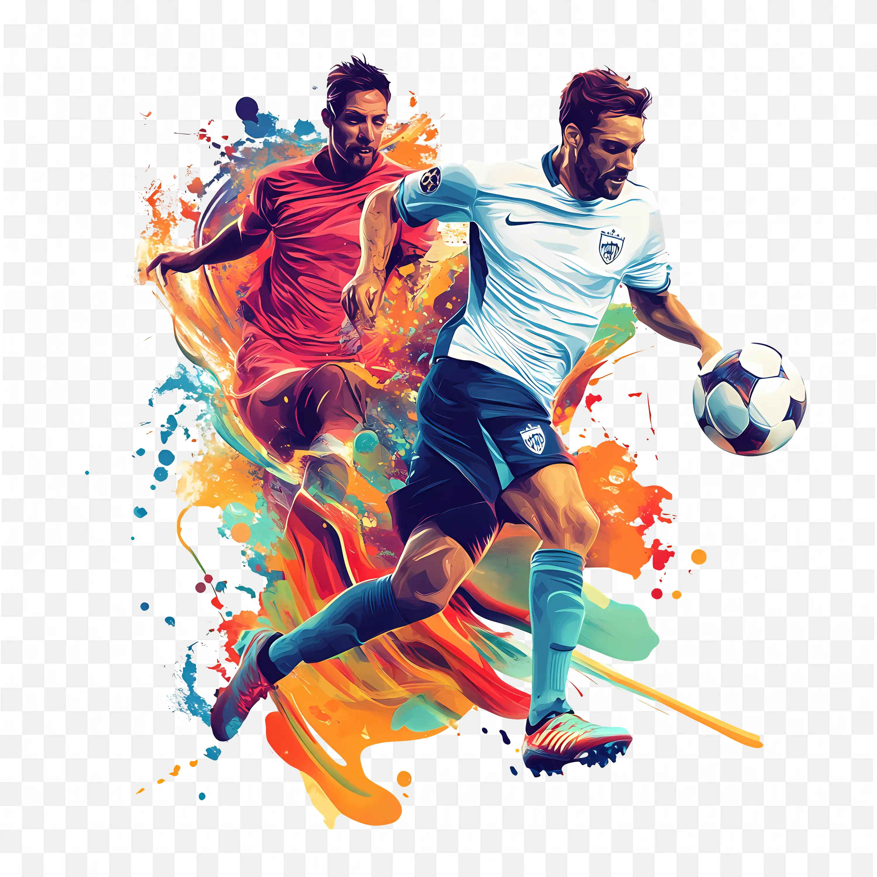 Download the Artistic Illustration of Football Free PNG