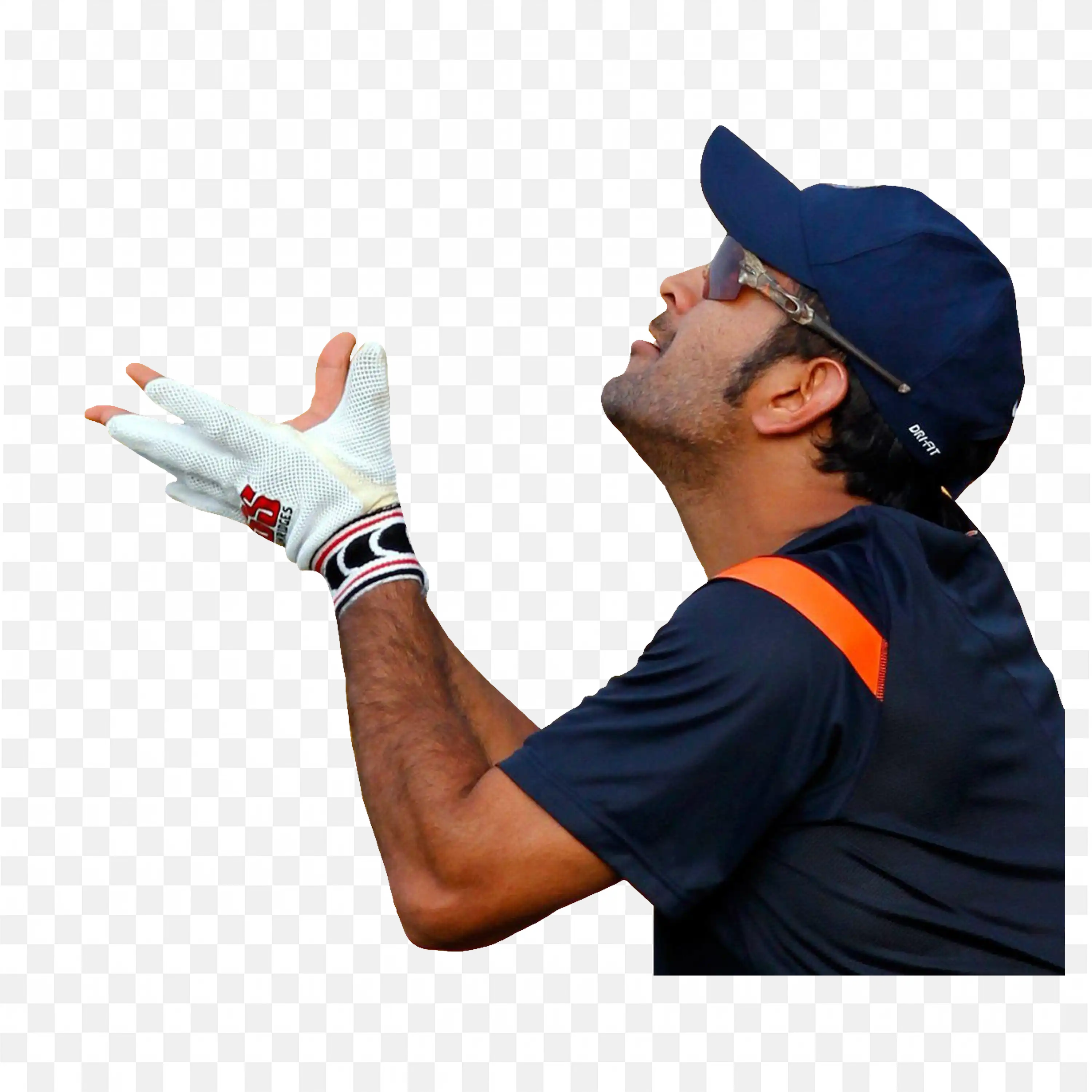 Mahendra Singh Dhoni Catching the Cricket Ball Free PNG