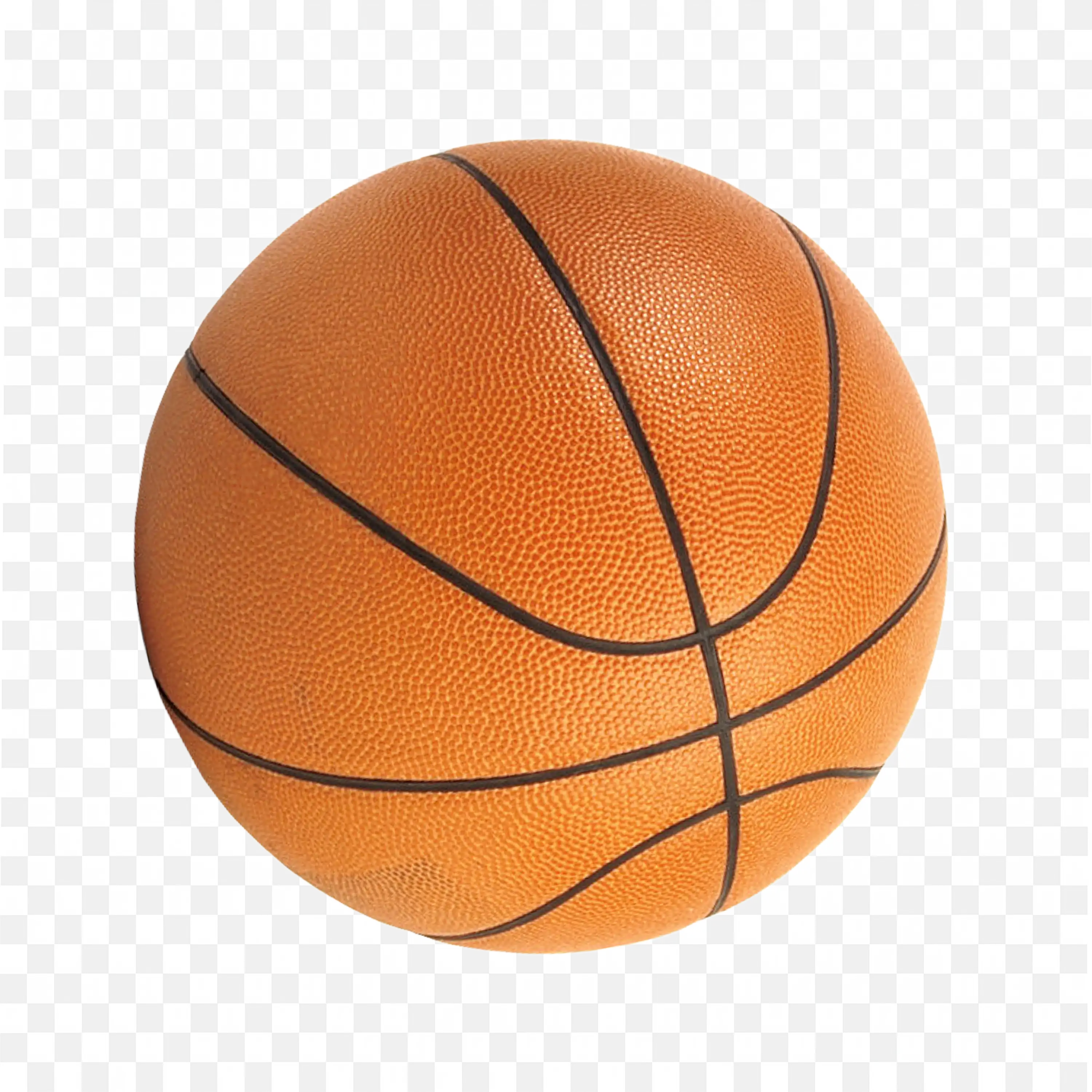 Realistic Basketball Placed on Dark Solid Background PNG