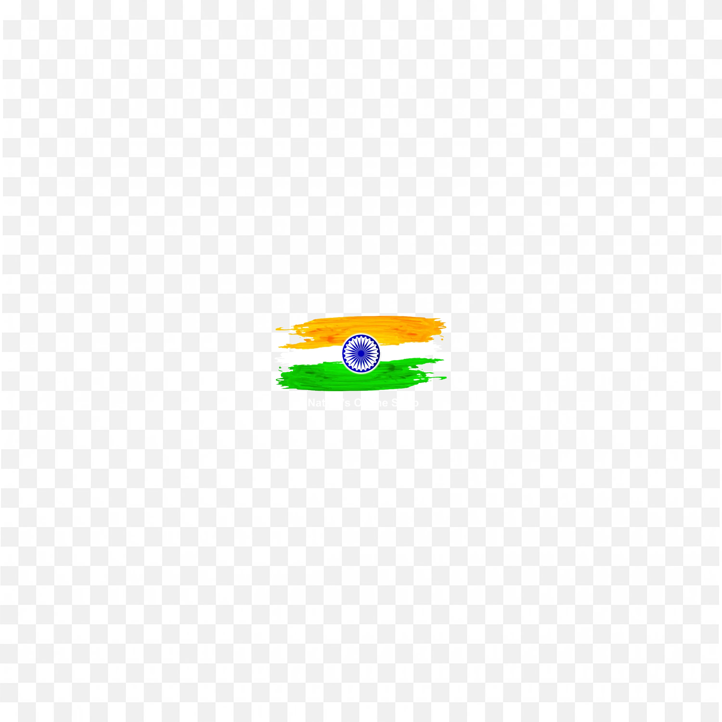 Artistic Indian Flag Brush Strokes with Centered Ashoka Chakra