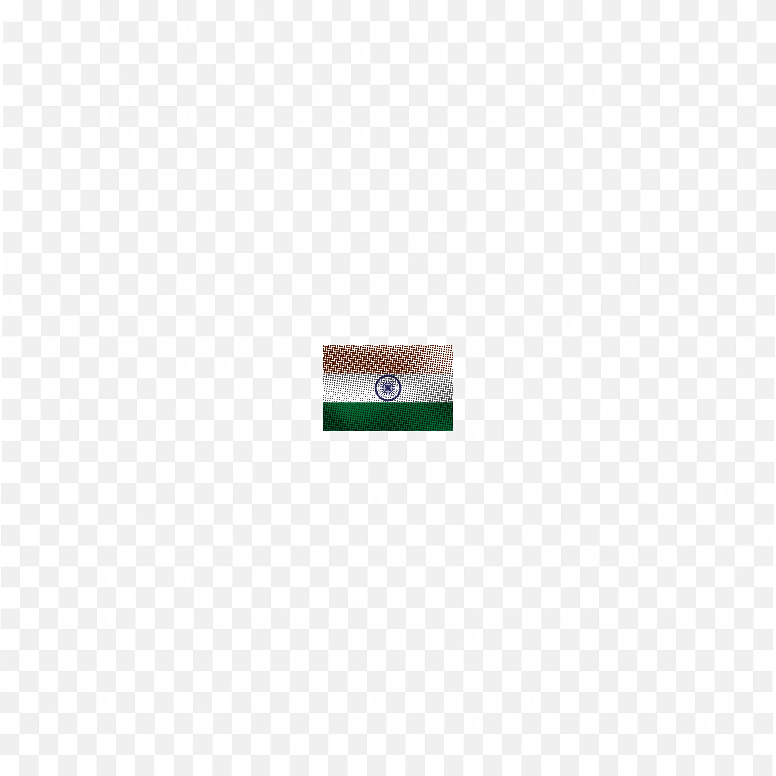 Pixel Pattern Indian Flag with Ashoka Chakra PNG Download