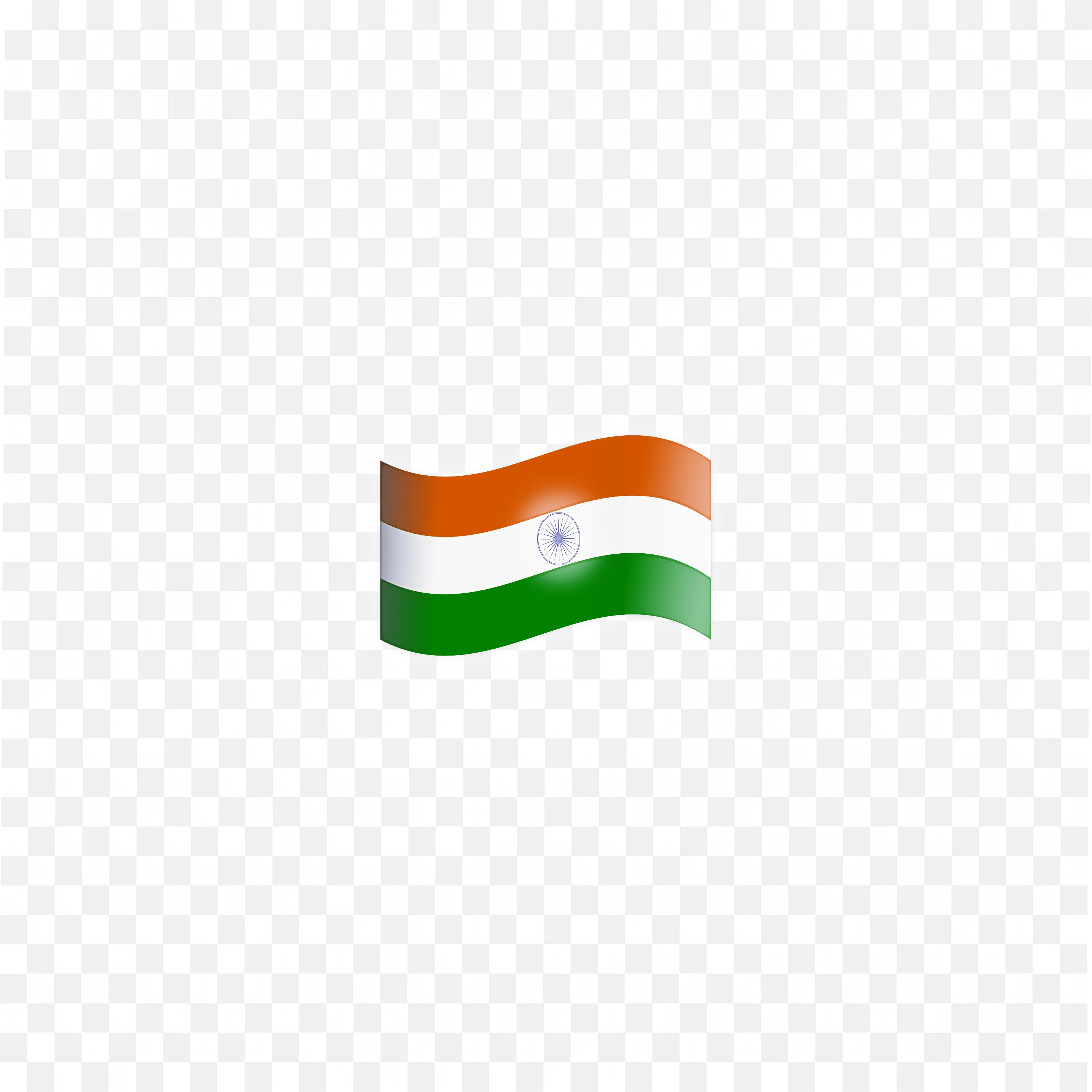 Realistic Waving Indian Flag in Smooth Dimensional Style PNG