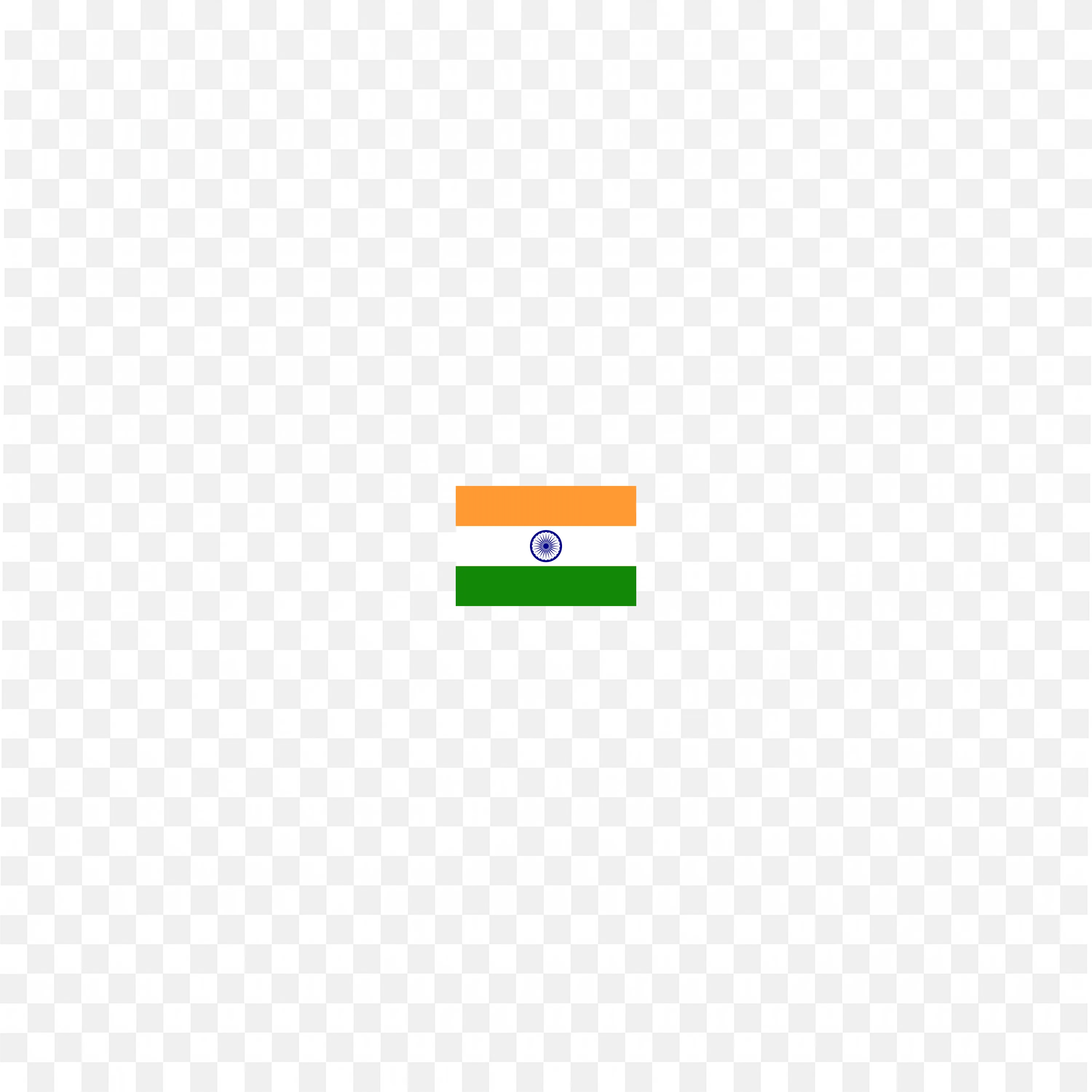 Simple Indian Flag with Ashoka Chakra in Rectangular Art