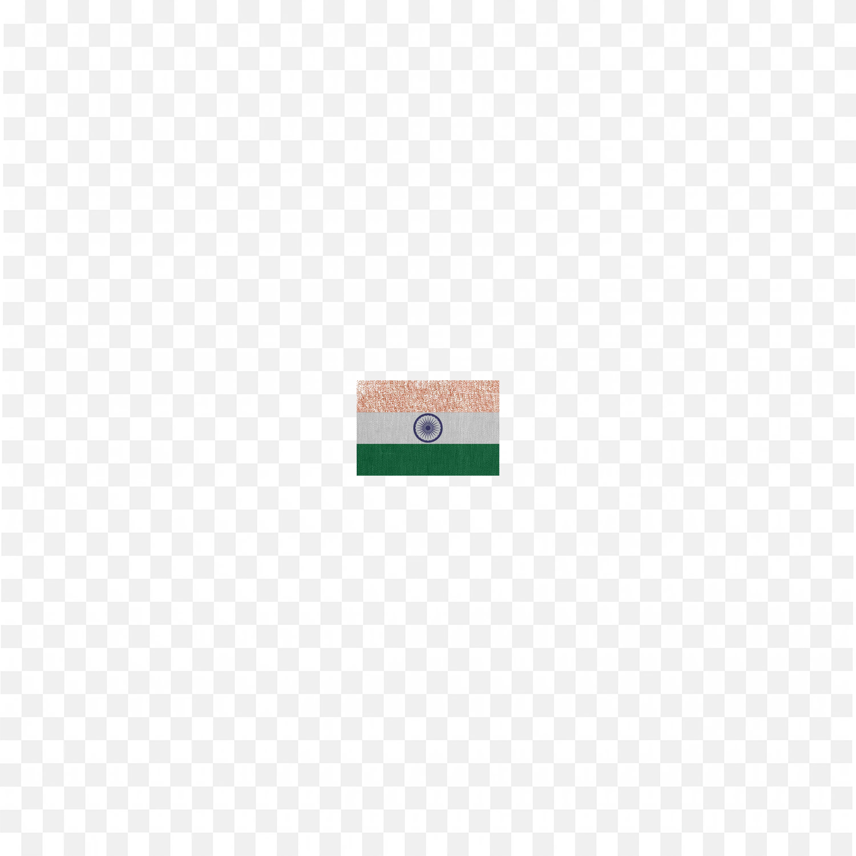 Textured Fabric Style Indian Flag with Ashoka Chakra PNG