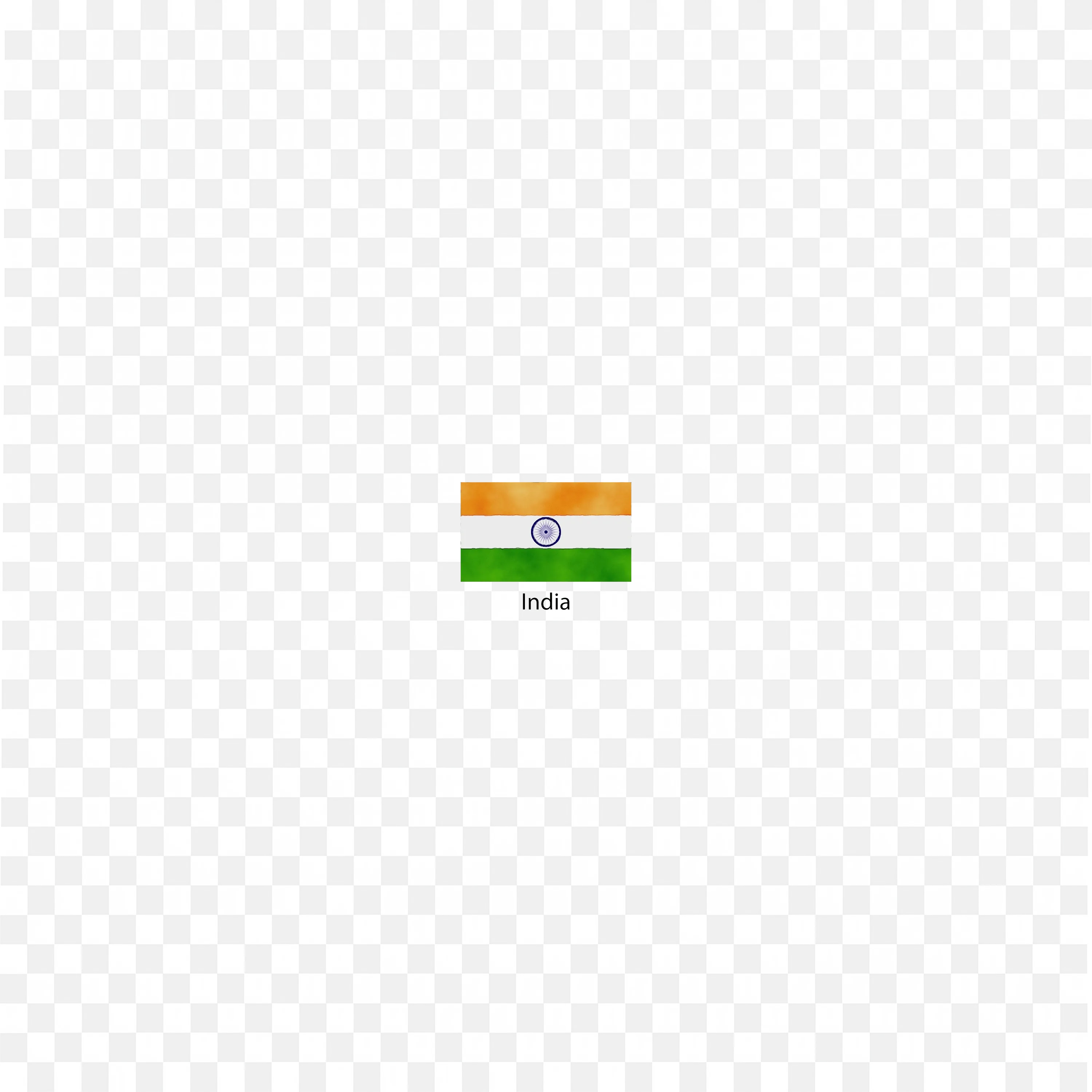 Vintage Styled Indian Flag with Ashoka Chakra PNG