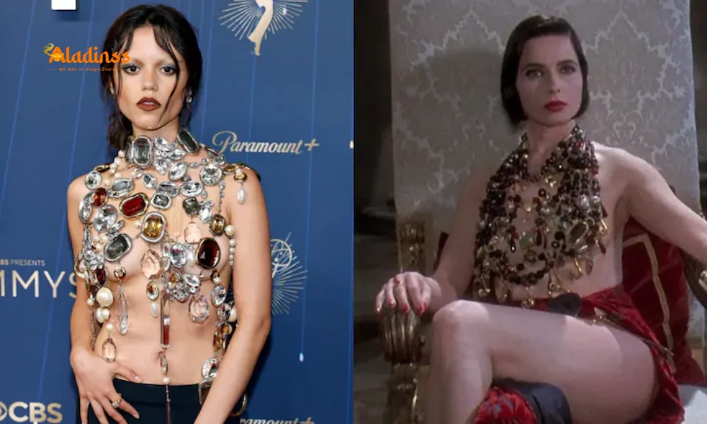 Jenna Ortega Brings Naked Dress to Emmy Awards 2025, Channelling Isabella Rossellini’s 1992 Look