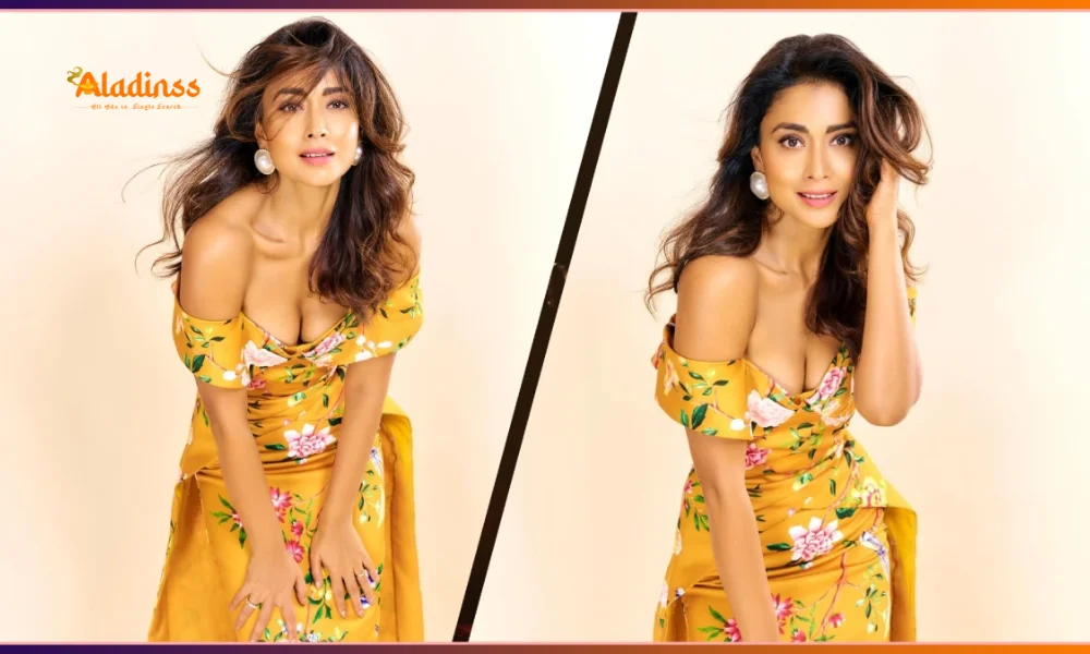 Shriya Saran’s Mustard Yellow Floral Gown Steals the Show