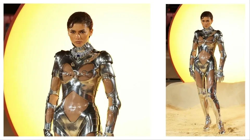 Zendaya chrome robot suit