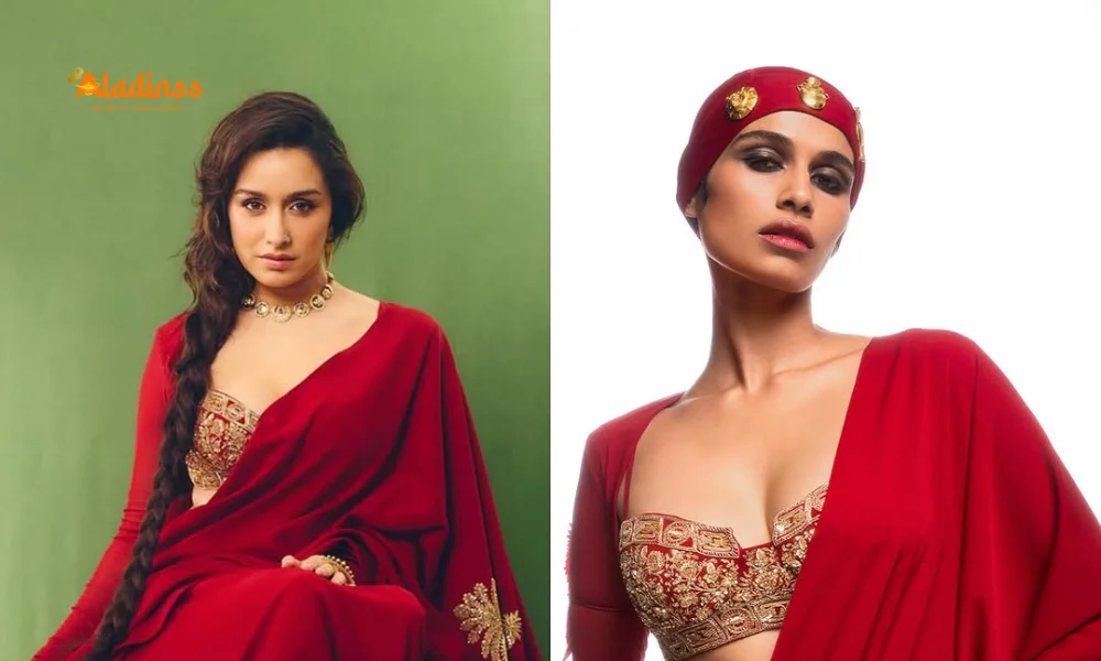 Shraddha Kapoor's Red Saree for Navratri 2025