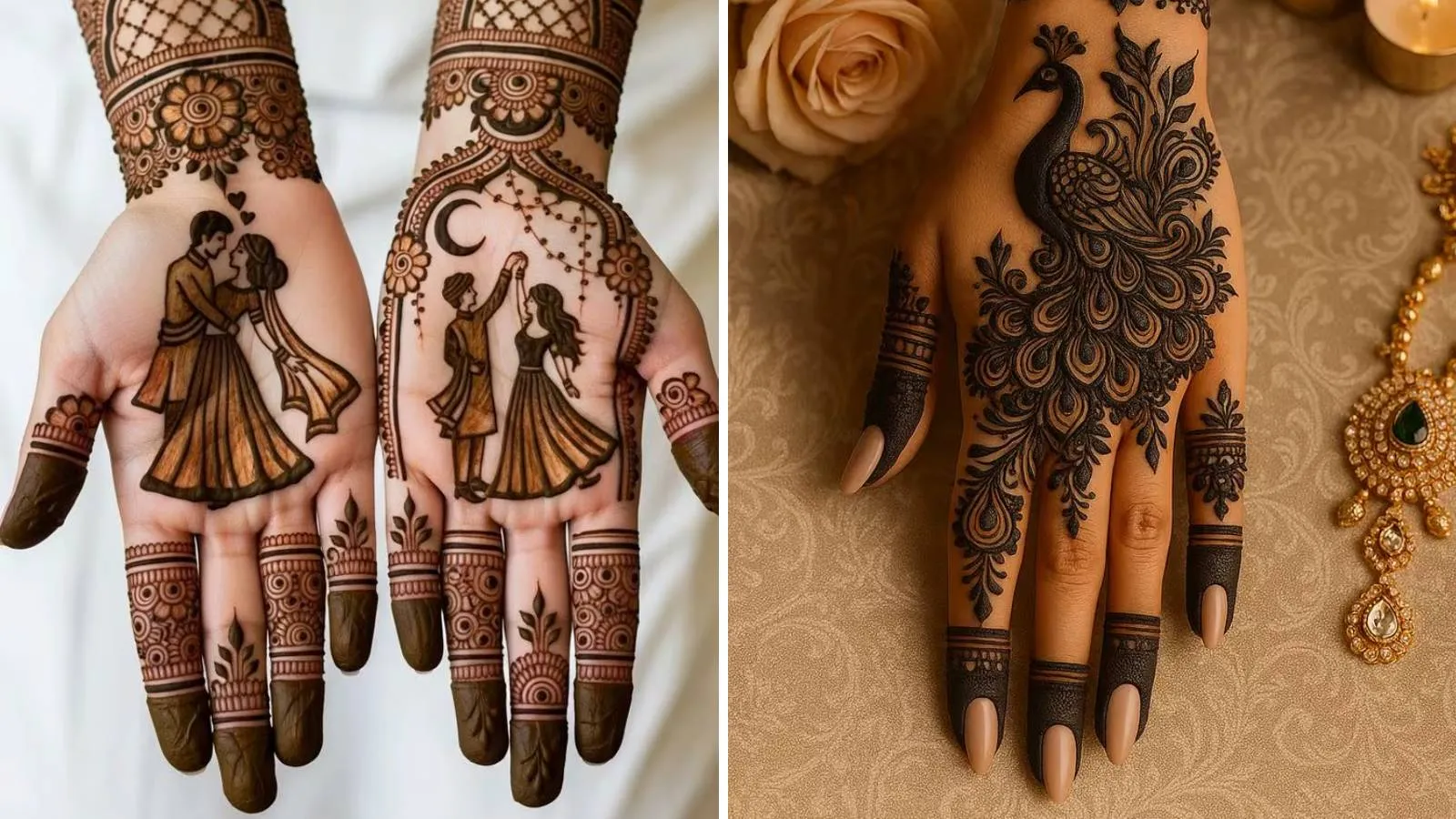 Karwa Chauth mehendi stick-on bindi stones modern trend