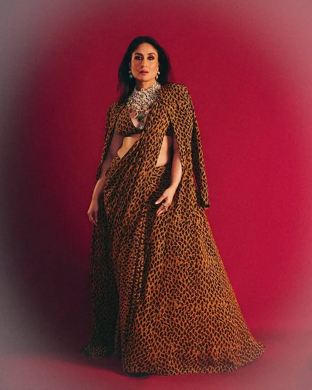 Kareena Kapoor leopard saree