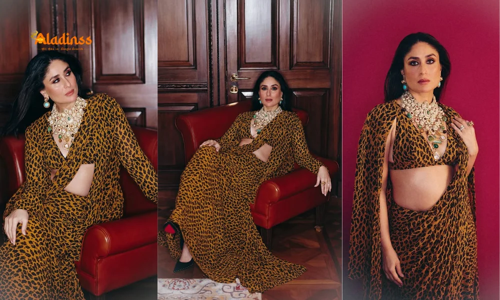 Kareena's Leopard Saree Steals Festive Spotlight