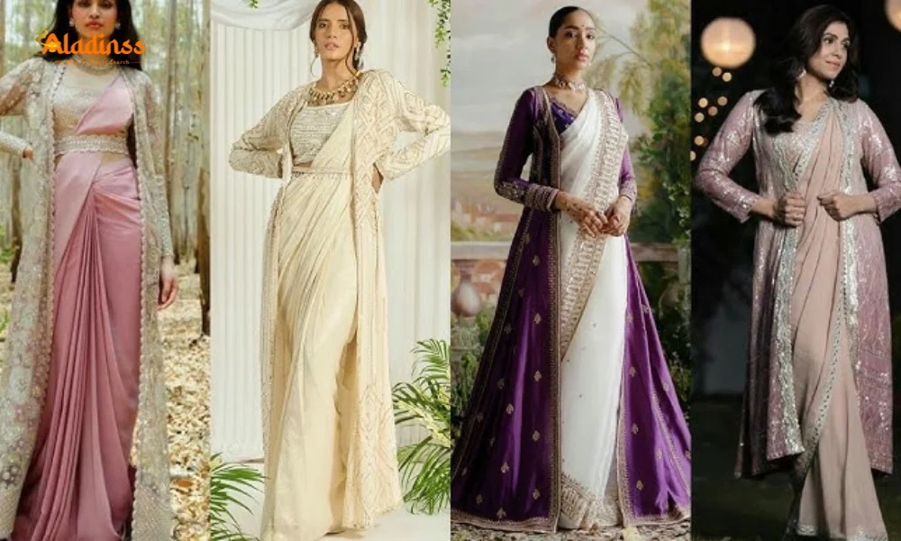 Saree with Jacket Trend Must Try Wedding Season Fusion