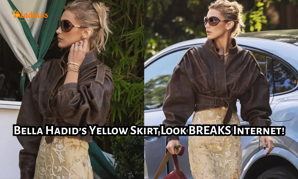 Bella Hadid Rocks Spring 2026 Yellow Brown Trend in LA