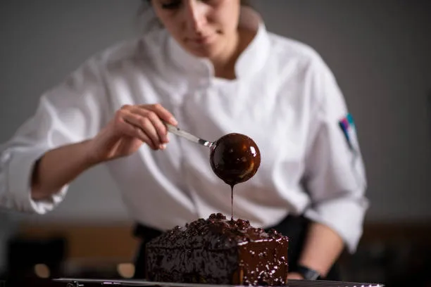 Chocolate Cake Pouring