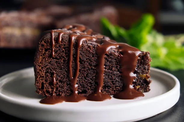 Chocolate cake slice