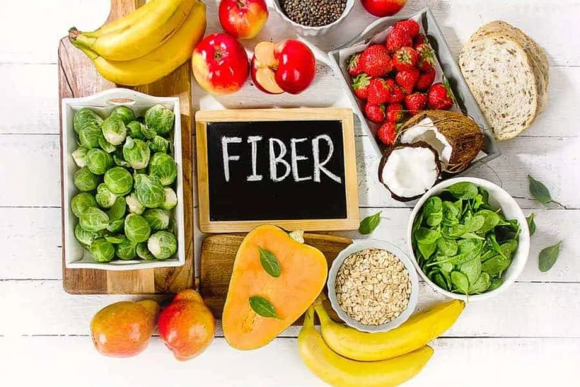Healthy fibre rich foods for gut health