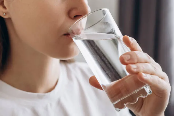 Glass of water in the morning