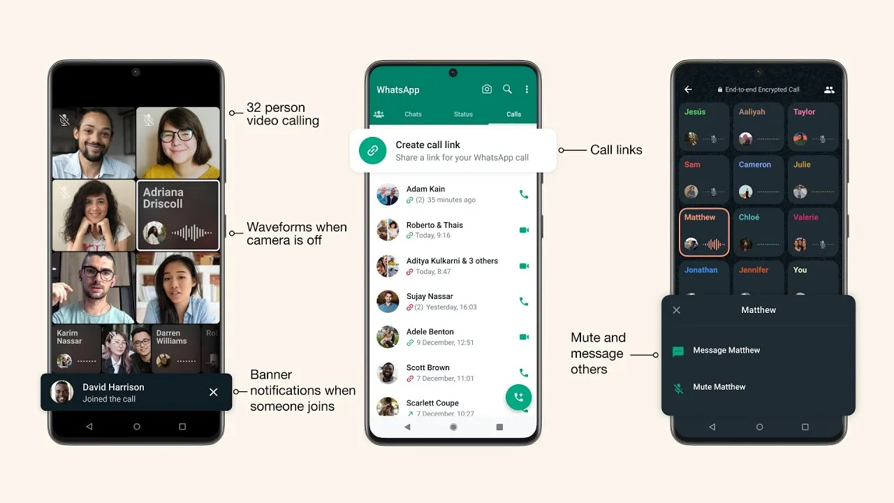 WhatsApp group call scheduling steps