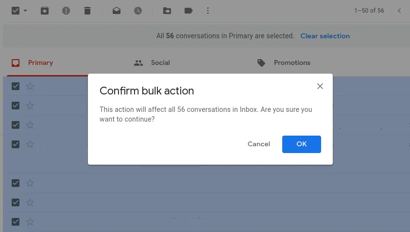 Delete Emails in Bulk in Gmail