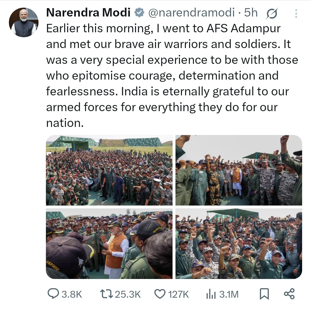 PM Modi's Visit to Adampur Air Base and the S-400: A Bold Message to India’s Enemies