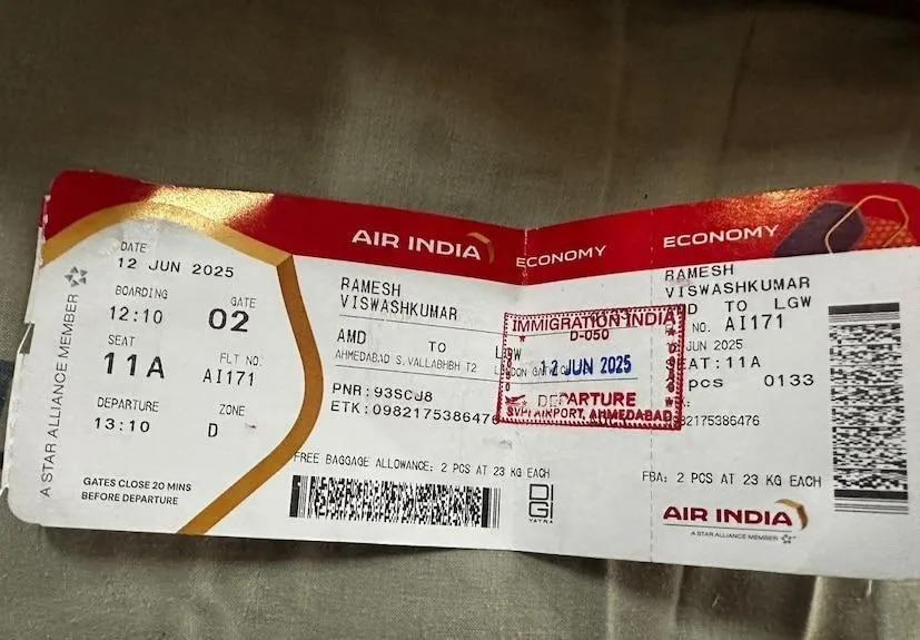 Air India Plane Crash Scene