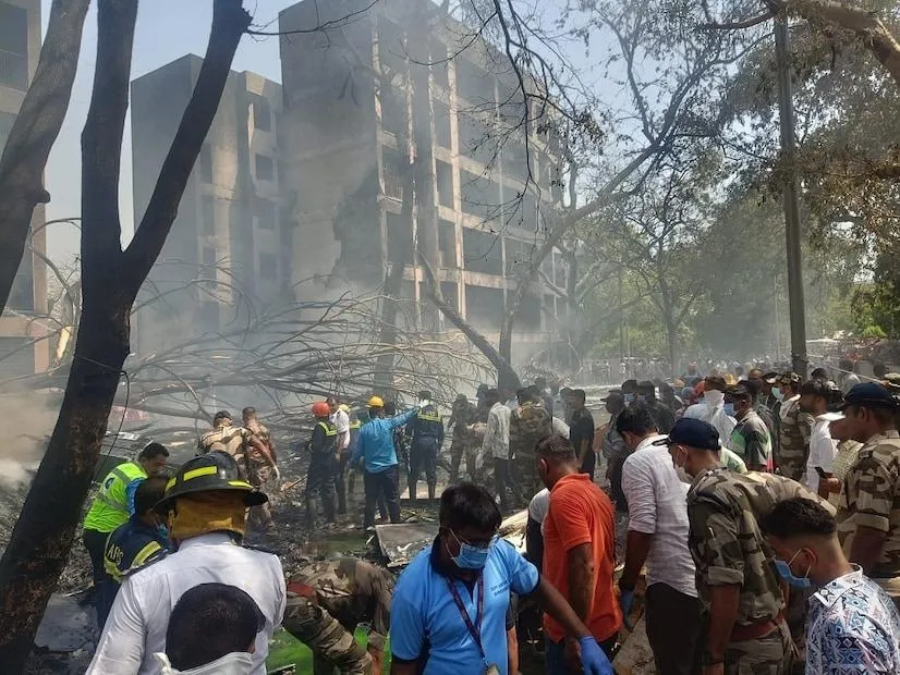 Air India Plane Crash Scene