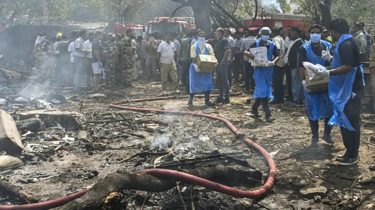 India Plane Crash Scene