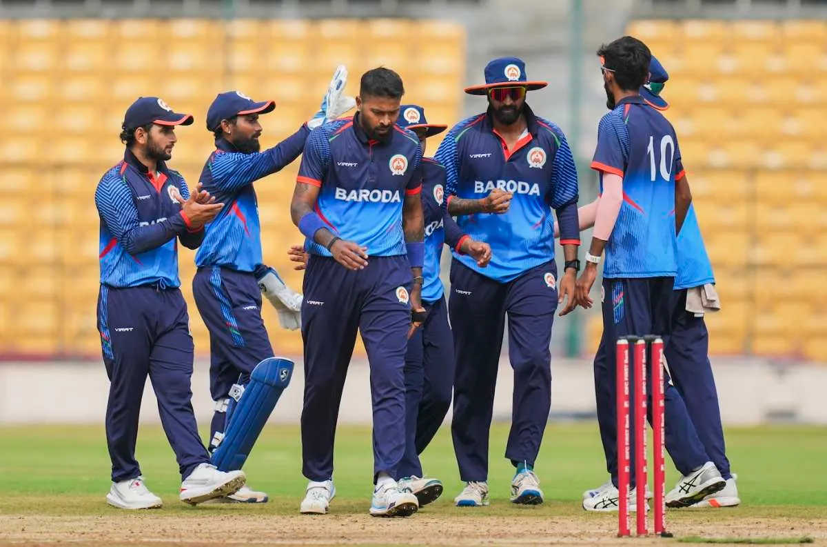 Baroda overpowers Gujarat efficient all round display cricket report image