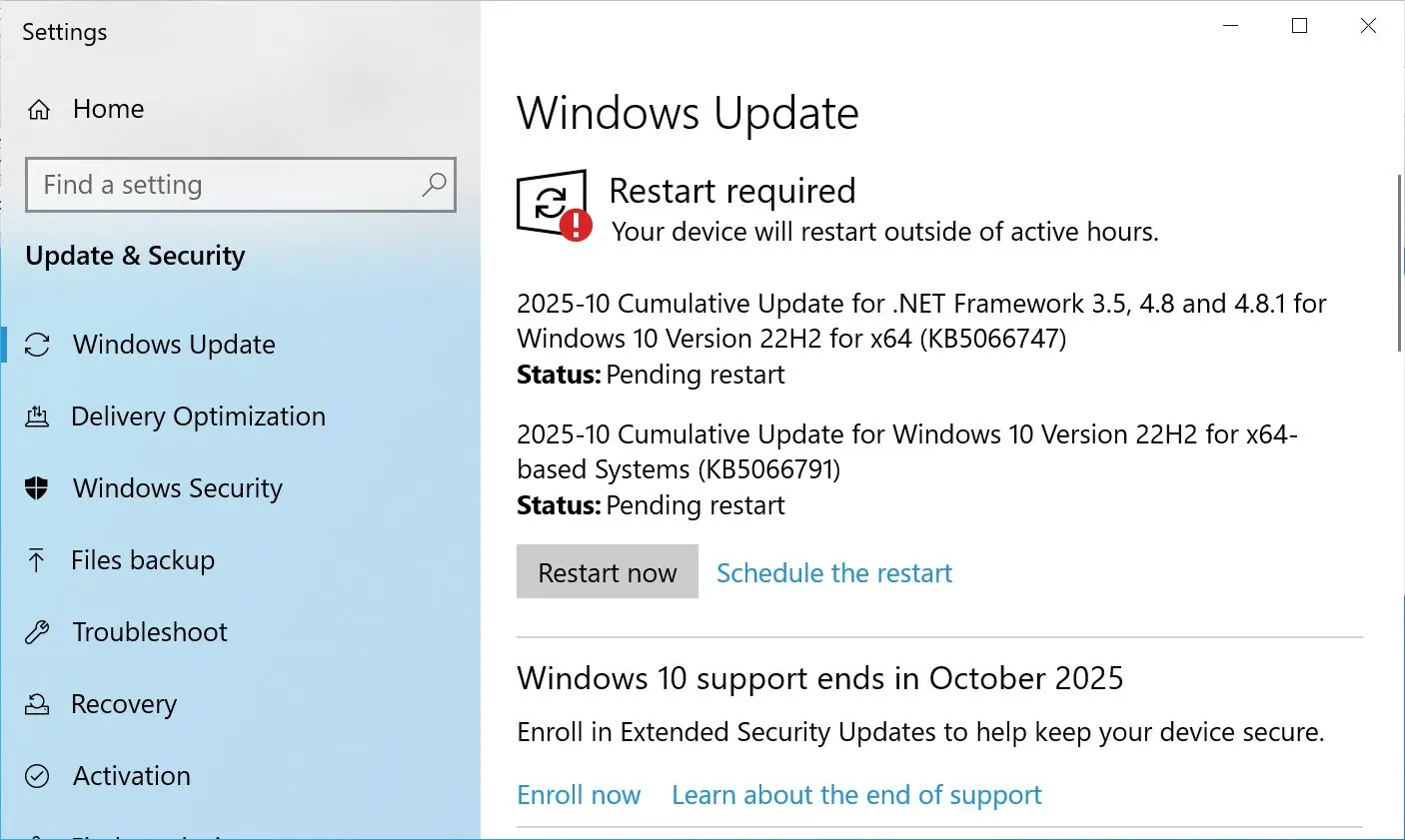 Microsoft Windows 10 final update security patches