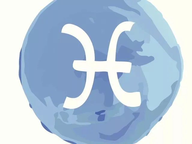 Pisces symbol with gentle water reflection