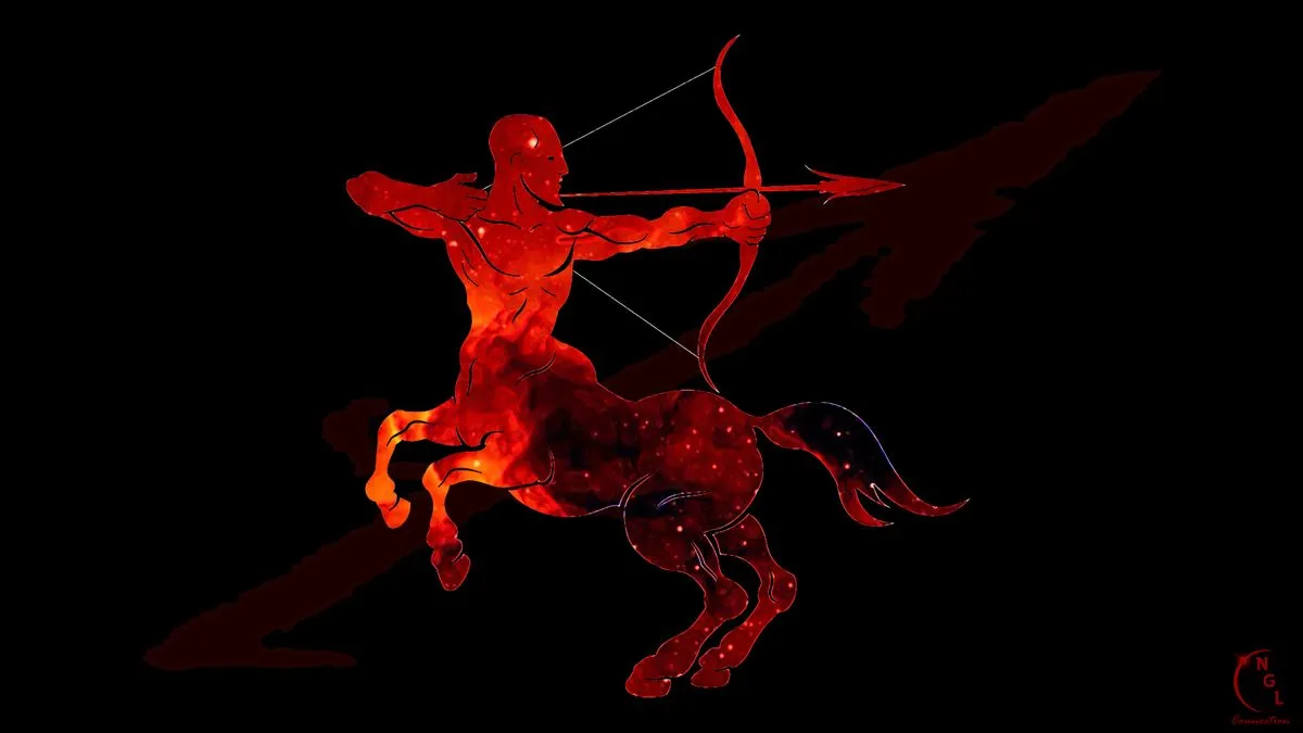 Sagittarius zodiac sign illustration