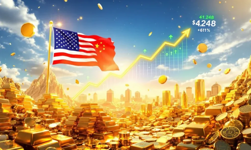 Gold Reaches Peak Value, Driven by US Rate-Cut Outlook and Safe-Haven Demand