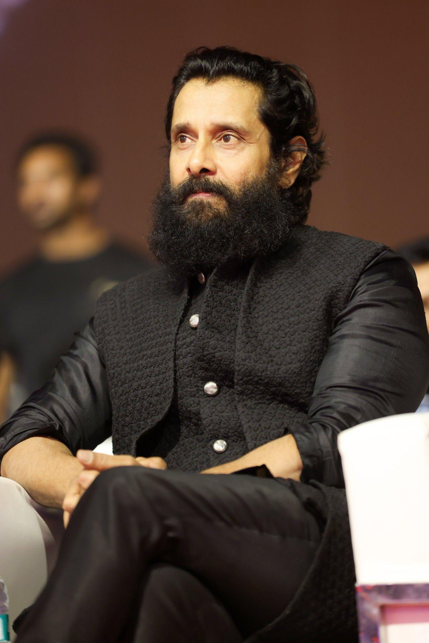 Chiyaan In Black Outfit HD Wallpaper