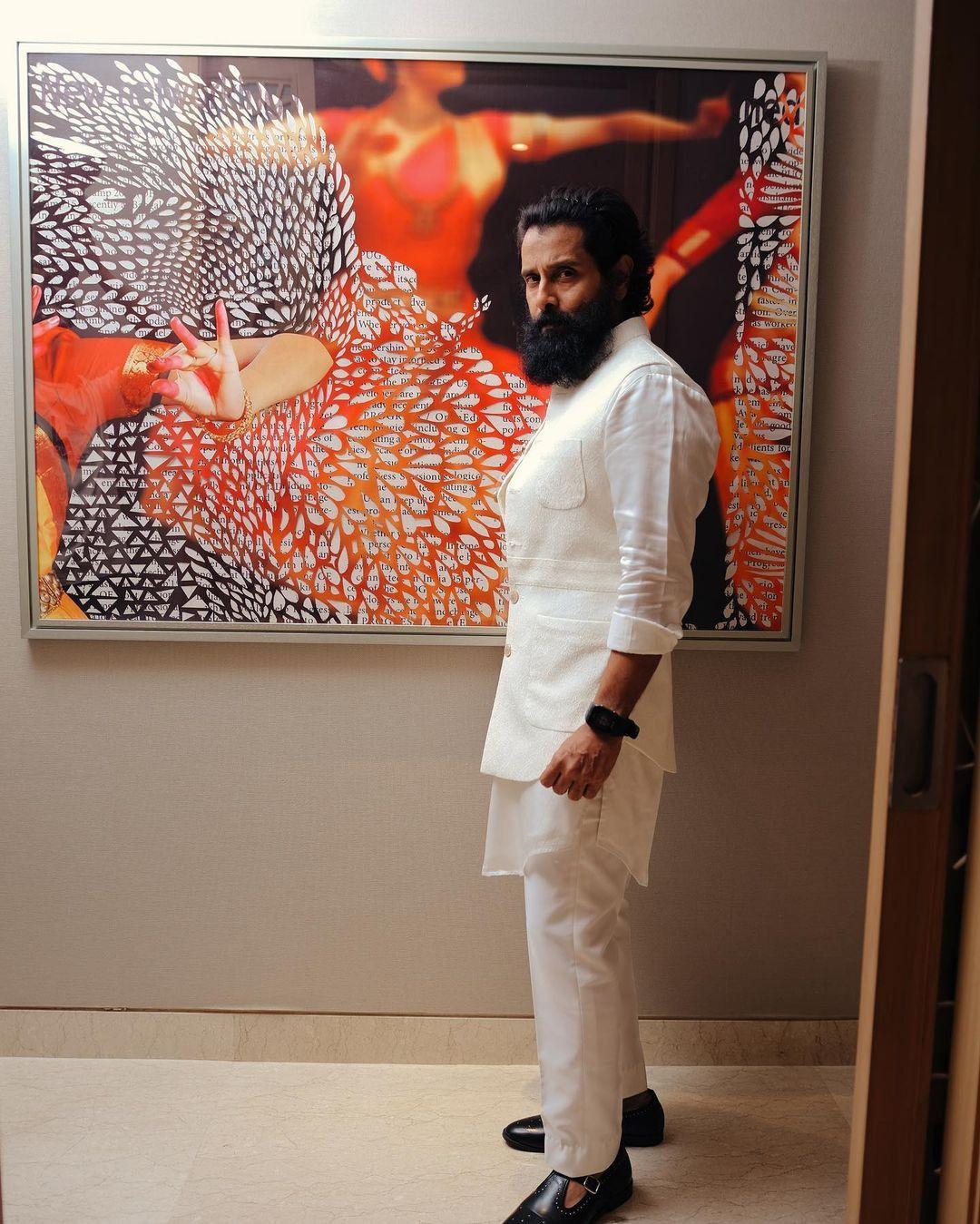 Vikram White Kurta Pajama Hd Image