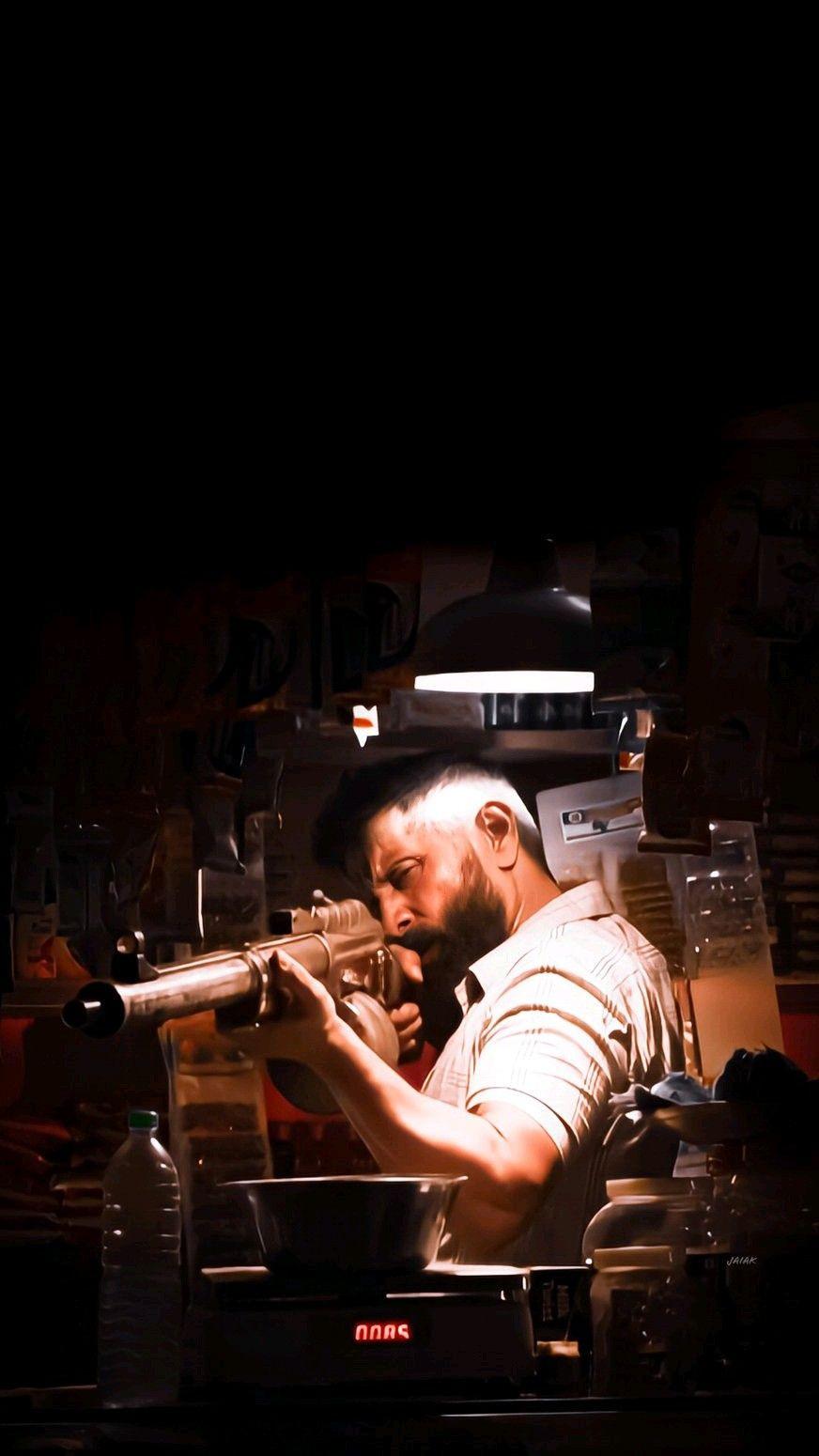 Vikram with Gun HD Image