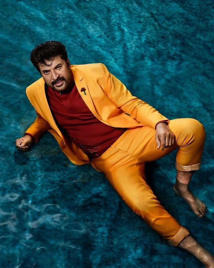 Mammootty Yellow Suit HD Image