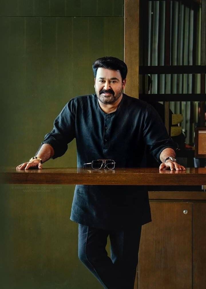 Mohanlal Black Kurta Wallpaper