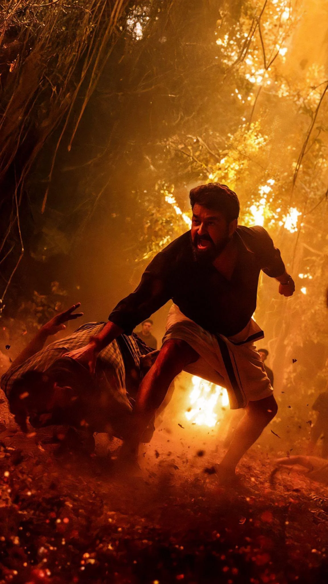 Lalettan Fight Scene Wallpaper