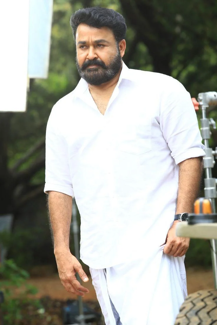Mohanlal White Dress Image